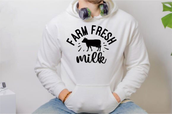 Farm Fresh Milk Graphics for Authentic T-Shirt & Brand Designs