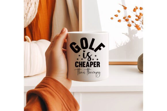 Golf is Cheaper Than Therapy Graphics for T-Shirt Designs