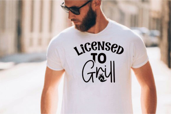 Licensed to Grill: A Bold Design Asset for Graphics & T-Shirt Designs