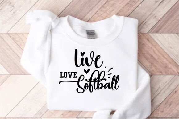 Live Love Softball Graphics for T-Shirt Designs & Beyond