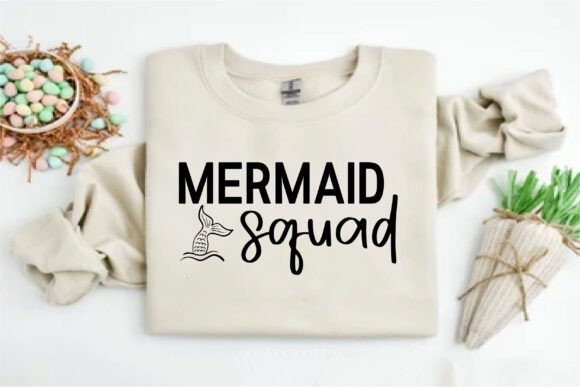 Mermaid Squad Graphics for T-Shirt Designs & Commercial Use