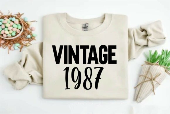 Vintage 1987 Graphics for T-Shirt Designs & Creative Selling
